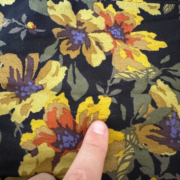 Free People Floral Wide Leg Pants Womens Size 6 Flowy Boho Festival Airy Crepe - Picture 8 of 8